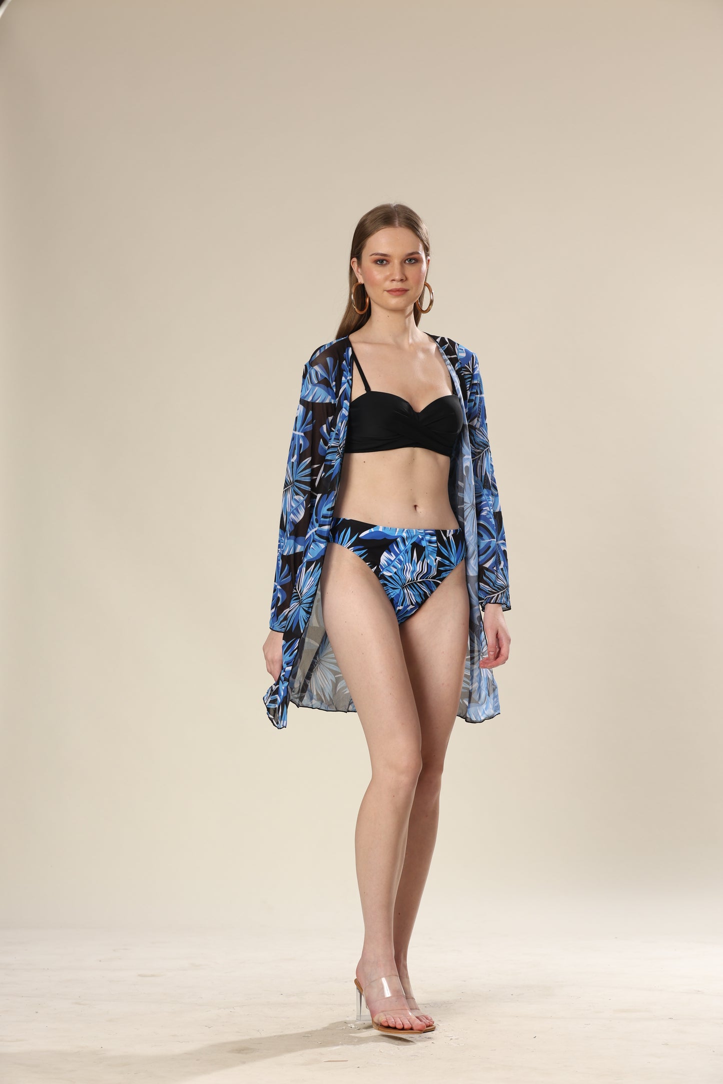 Midnight Bloom trio Bikini Set