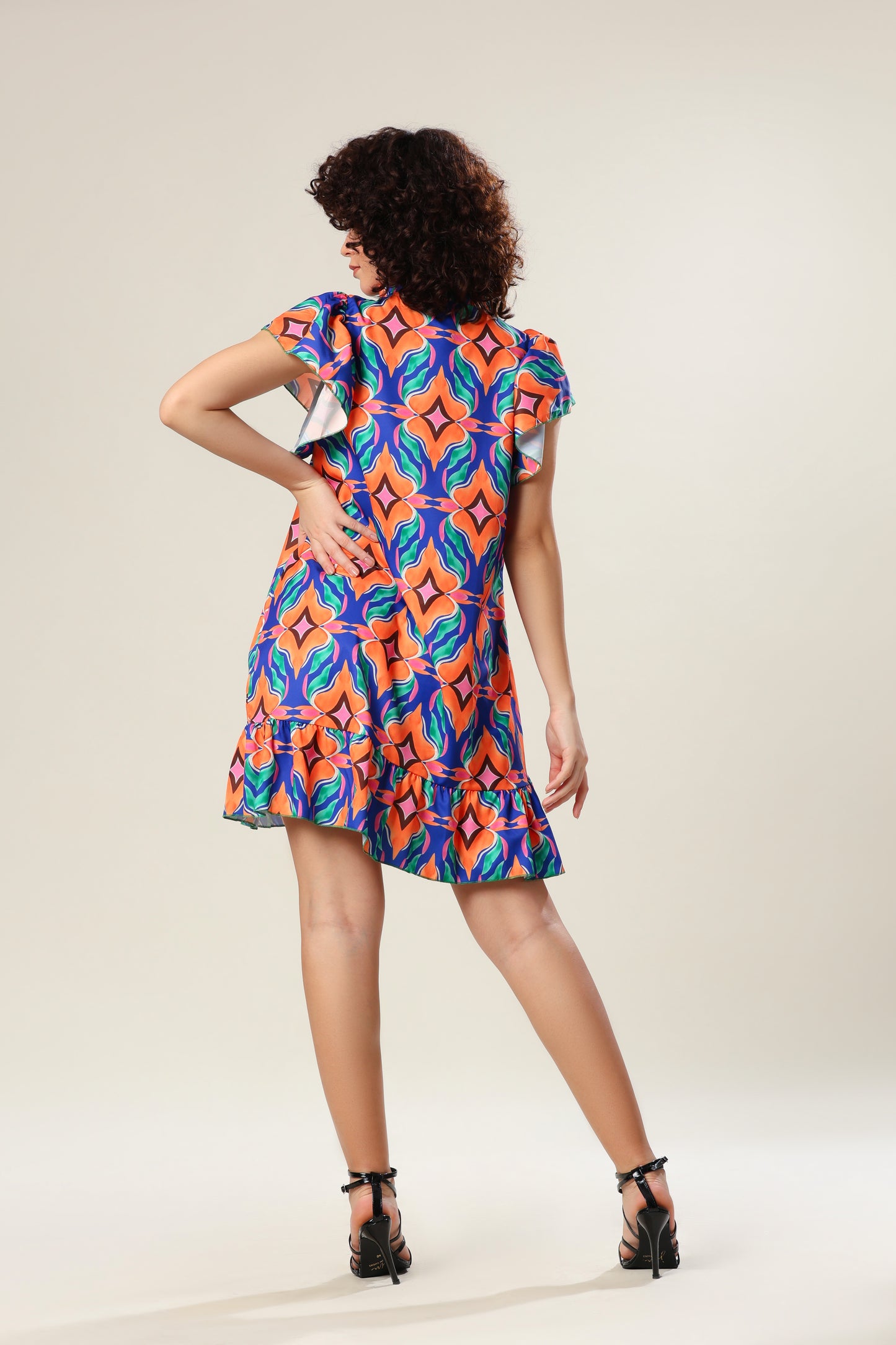 Diamond Dazzle Orange Delight Dress