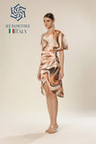Mocha Midi Wrap Glam Dress