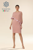 Antique Pink Sequin Cascade Dress