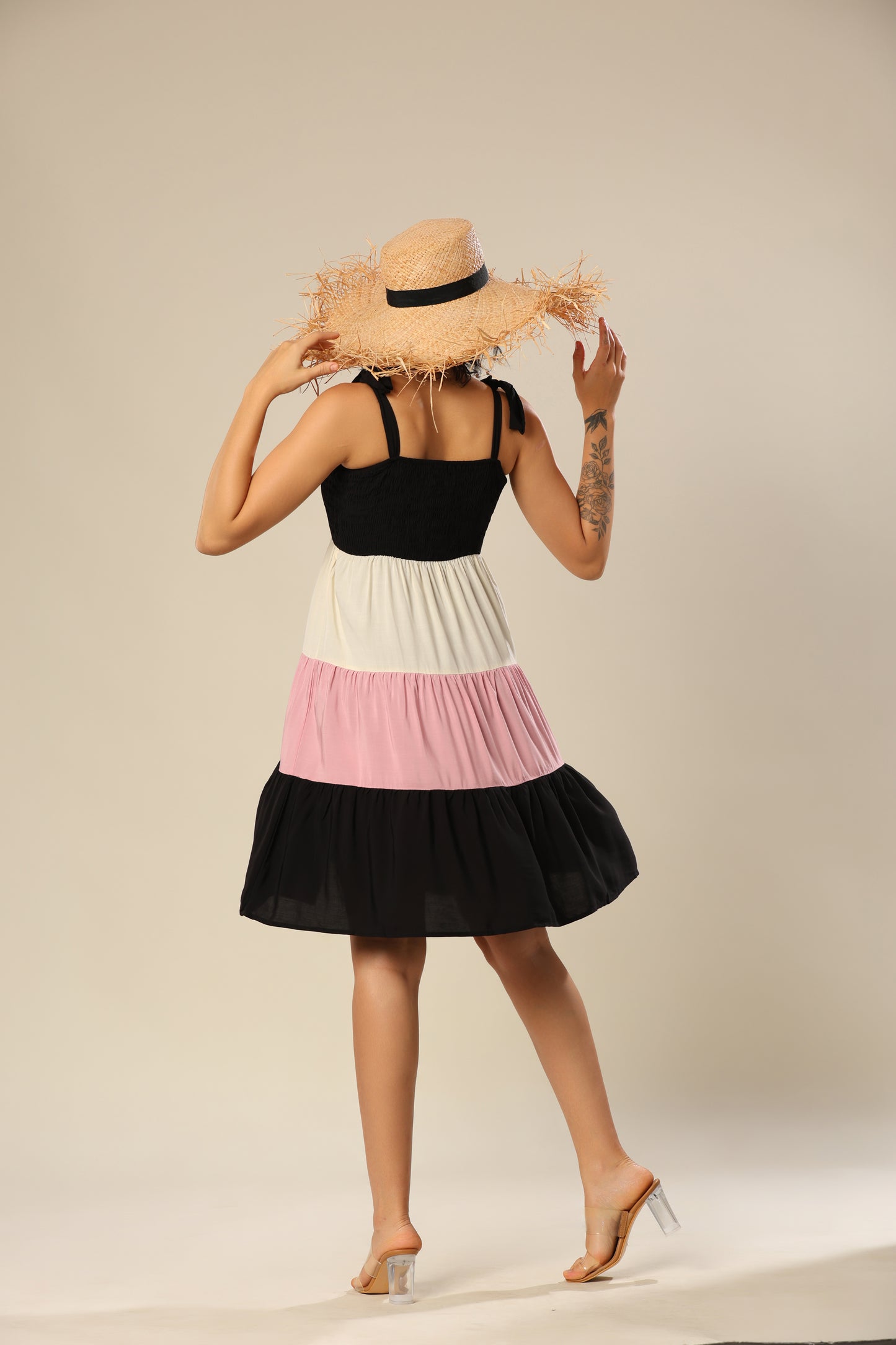 Charcoal Haze Color Block Dress