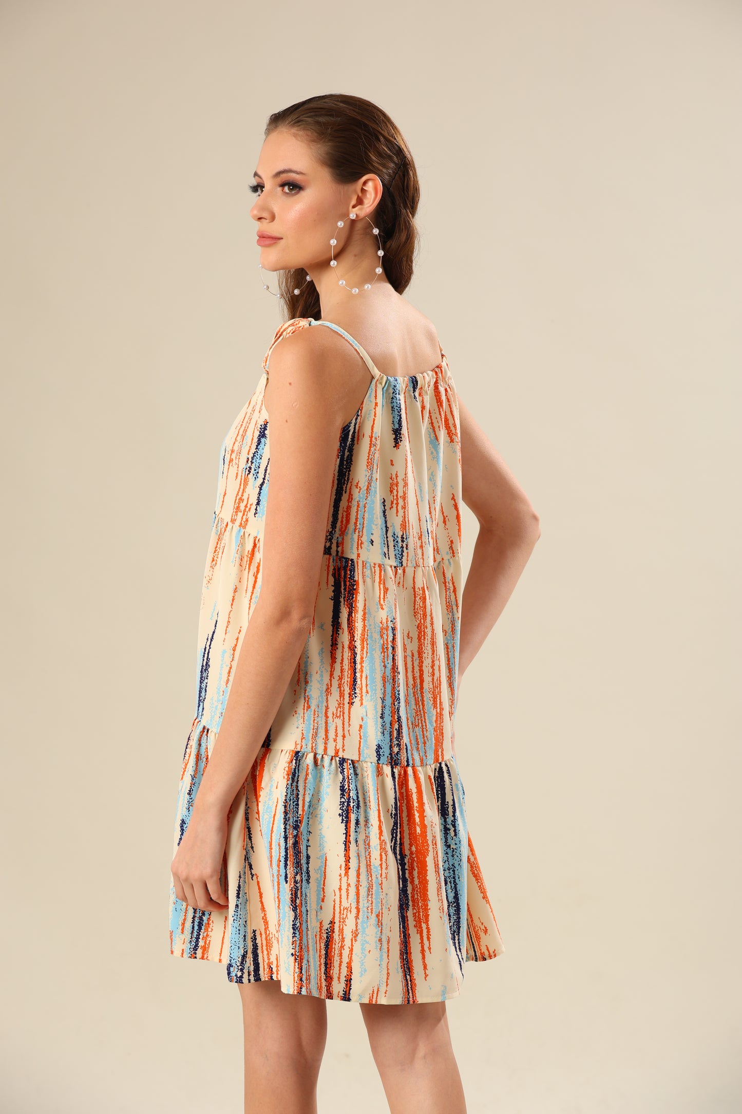 Color Bust Spaghetti Shift Delight Dress