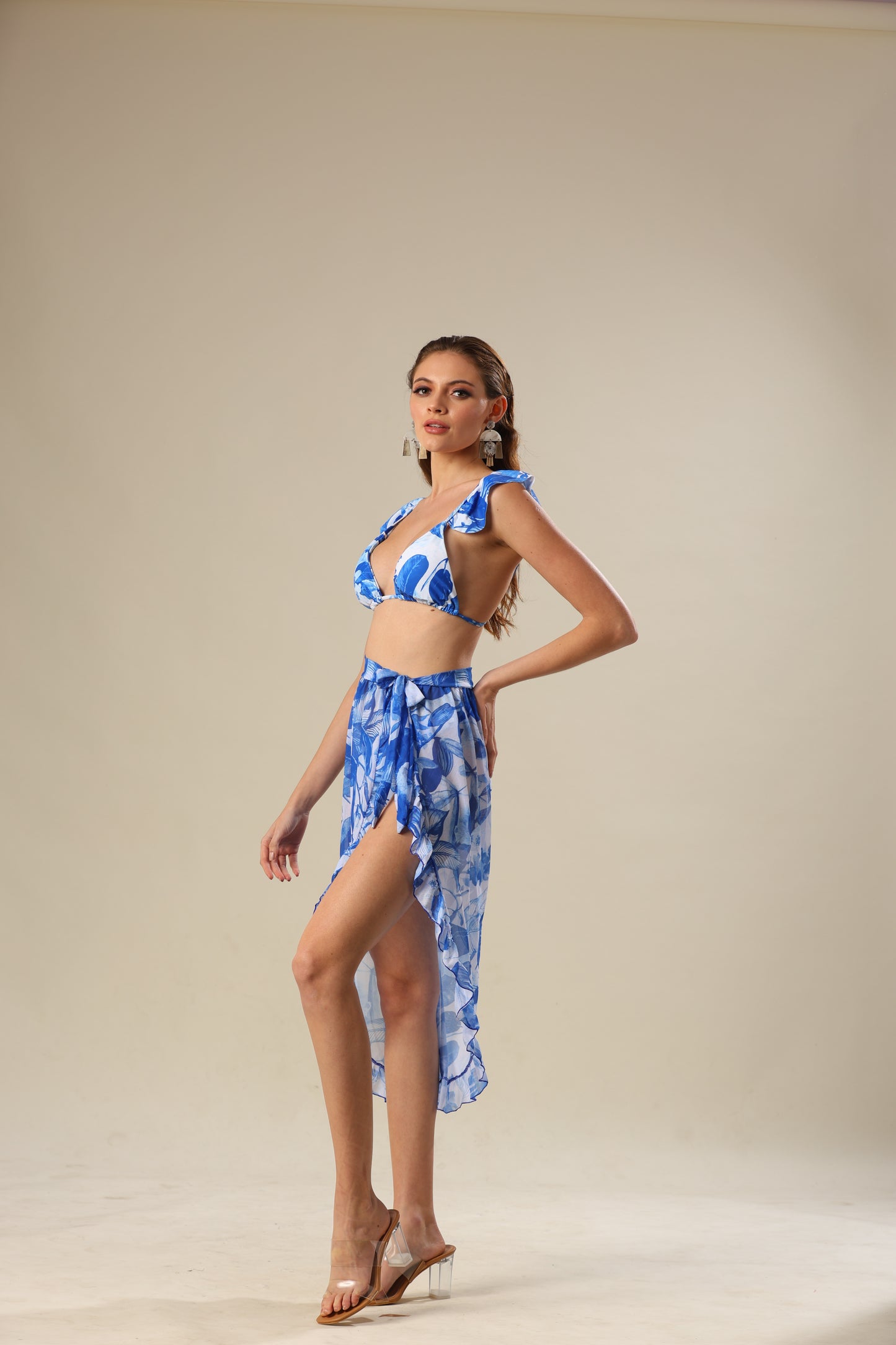Blue Lagoon Blossom Bikini Set