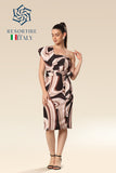 Neutral Chic Slit Ensemble Dress