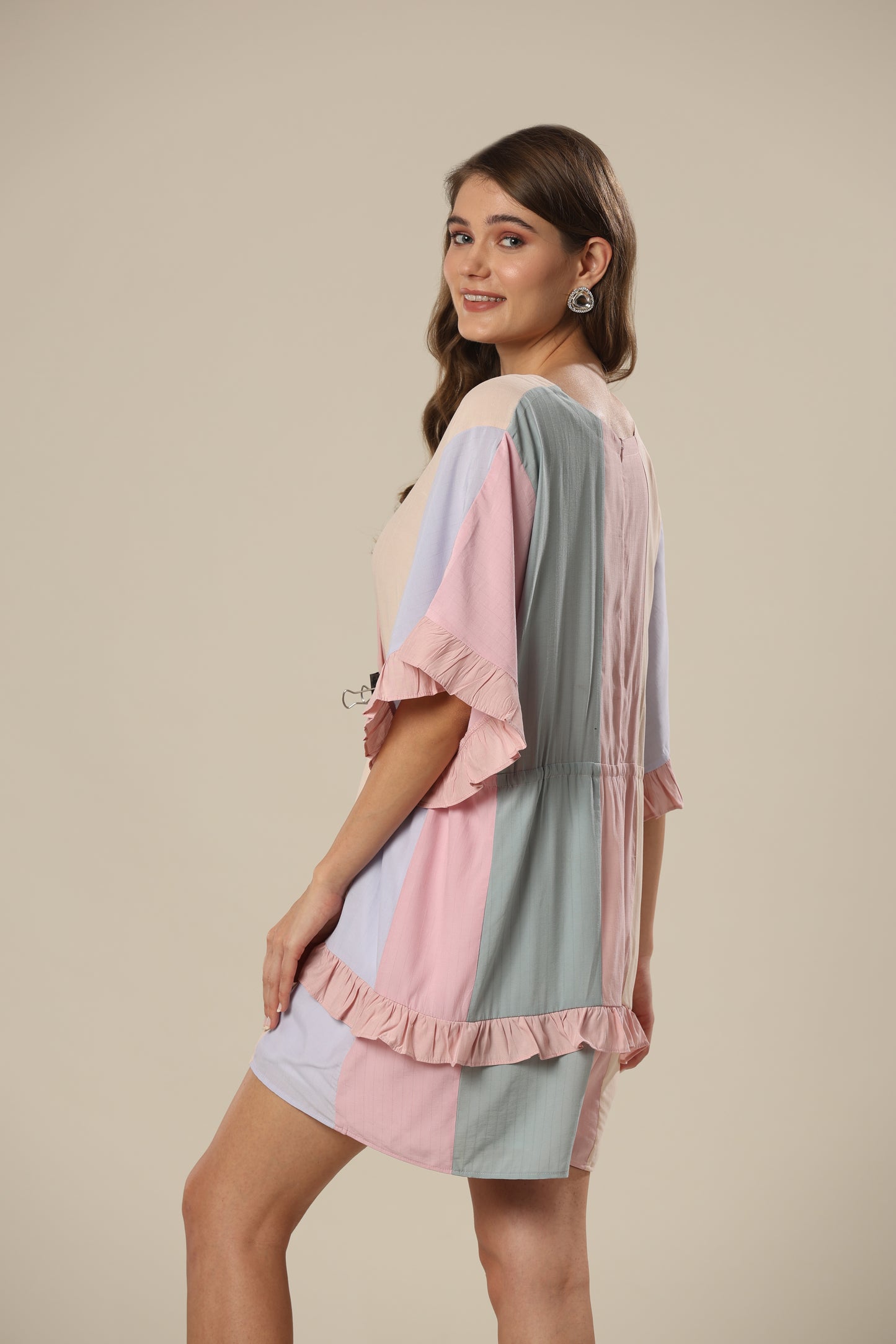 Chromatic Bliss Kaftan Style Romper