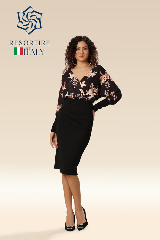Bouquet Bloom Fitted Glam Dress