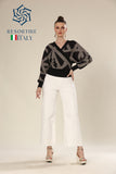 Chick Black Geometry Charm Top