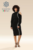 Geometric Gala Off-Shoulder Stunner Dress