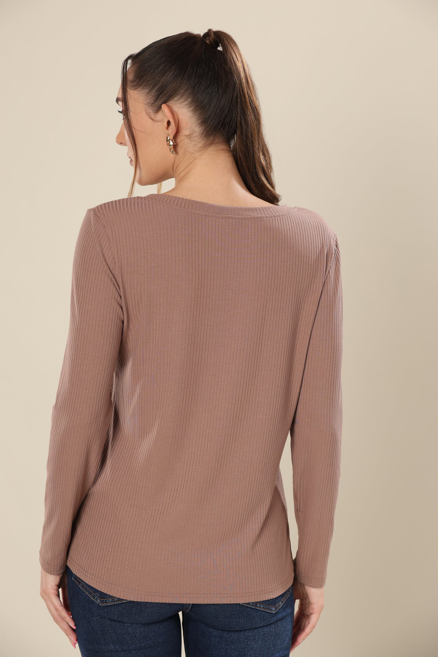 Warm Walnut Knit Bliss Top