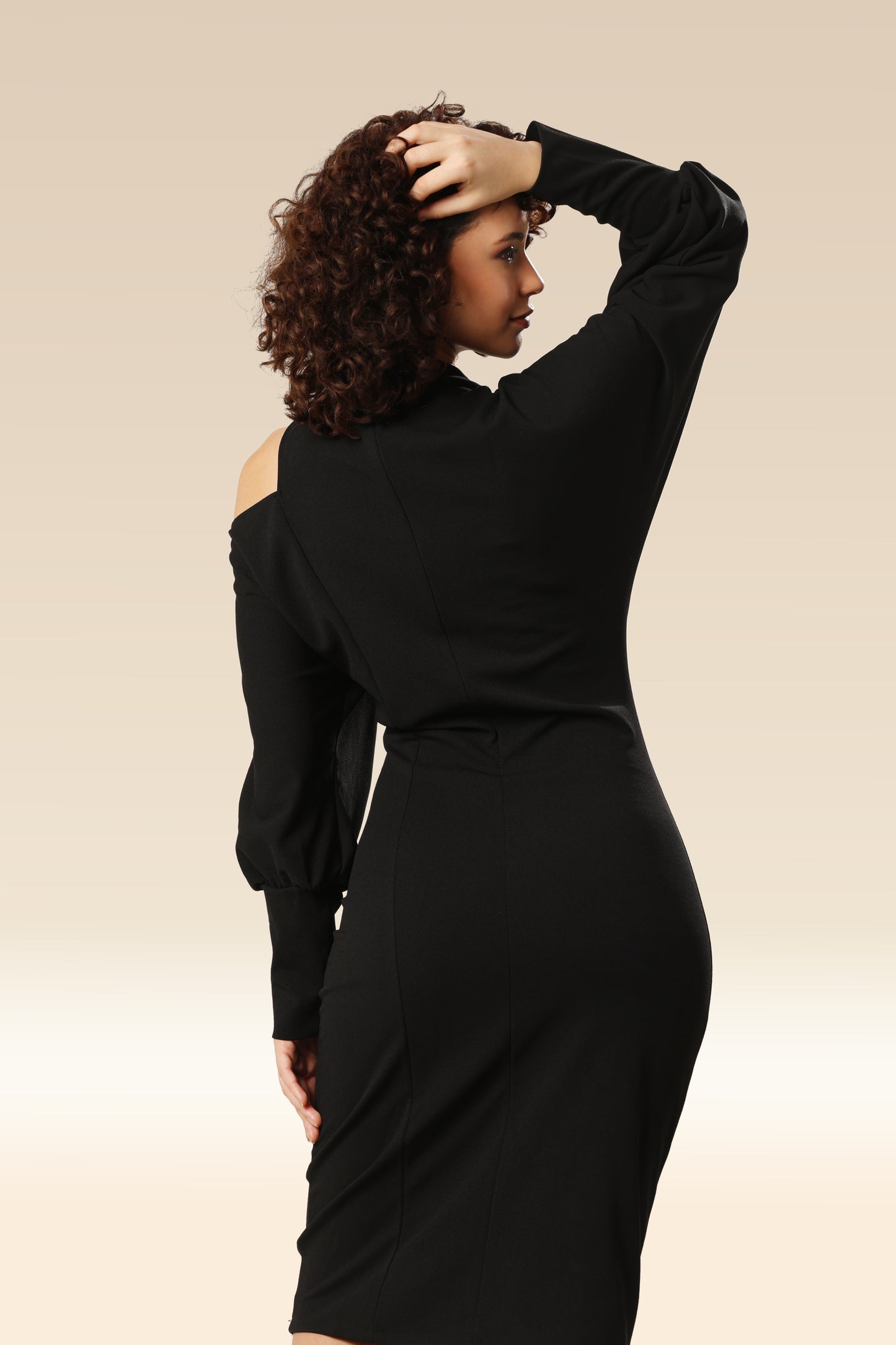 Geometric Gala Off-Shoulder Stunner Dress