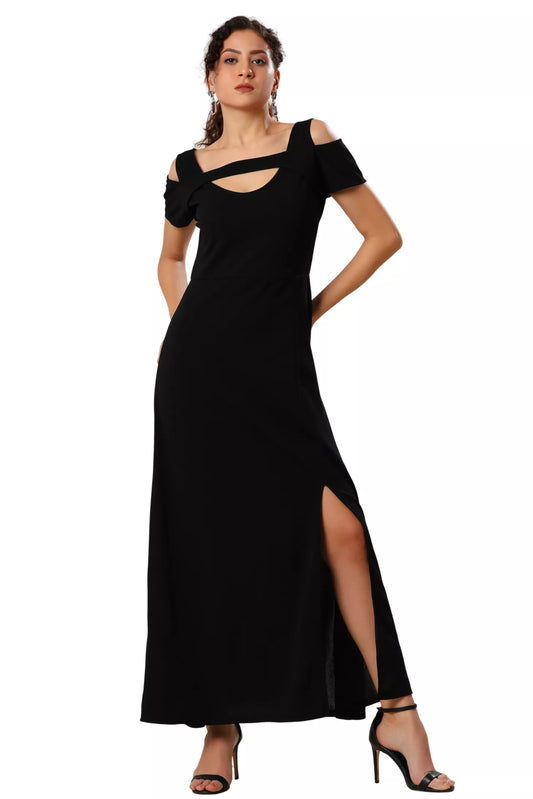 Fierce Femme Fatal Black Out Style Dress
