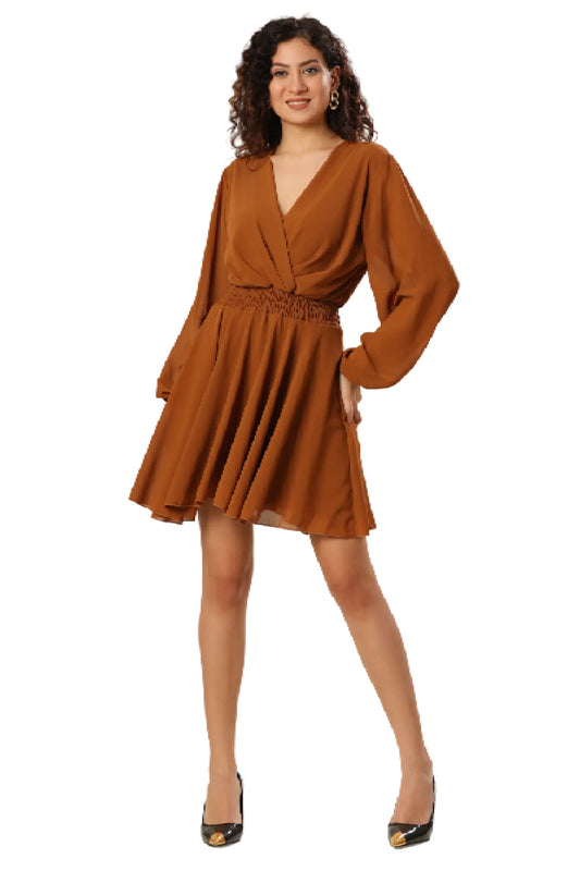 Barefoot Bliss In Brown Dress