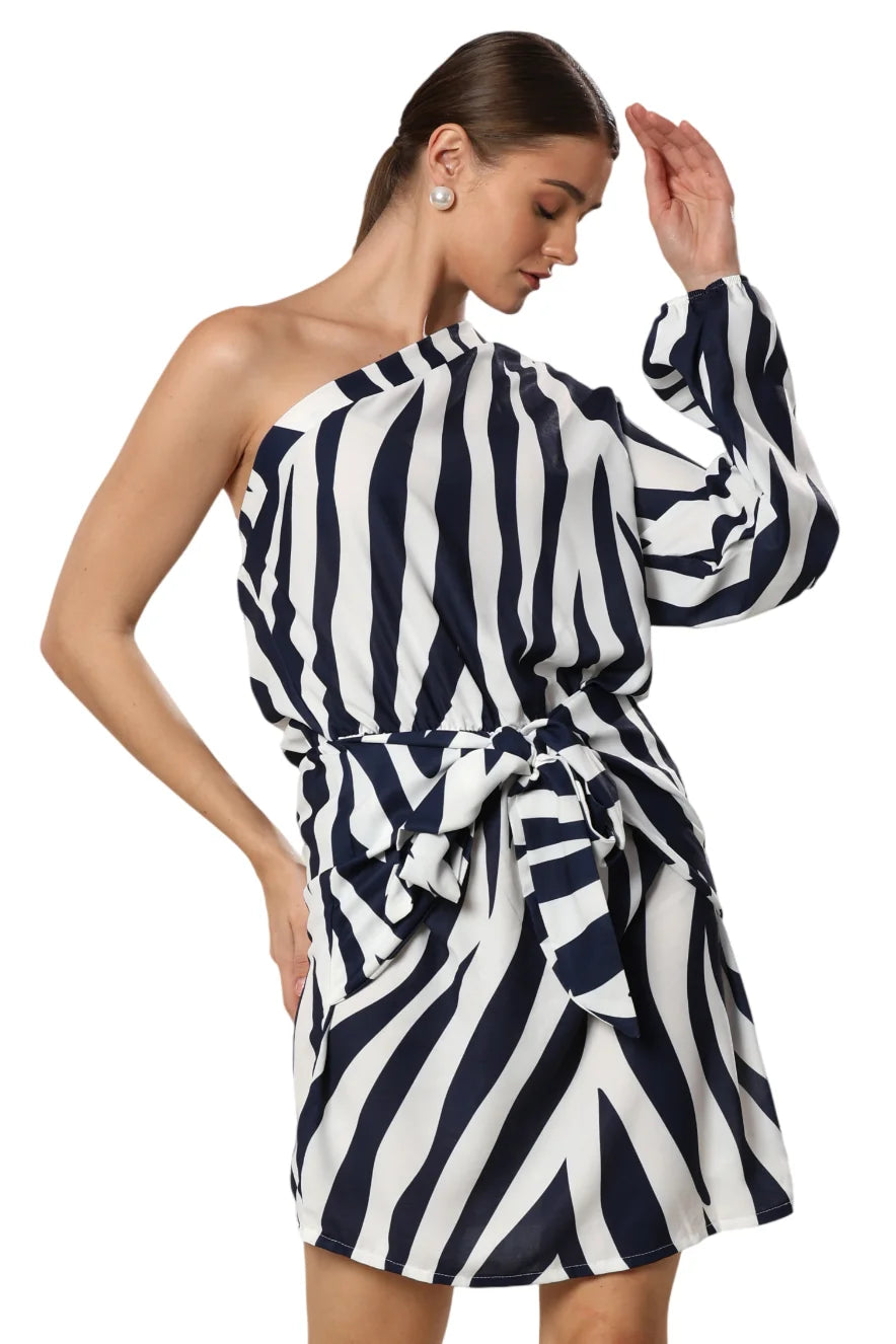 Bold Blue Safari Glam Dress