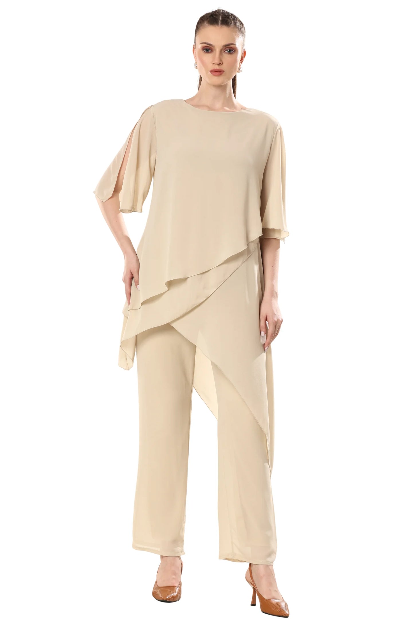 Set Of Translucent Tunic And Long Pants