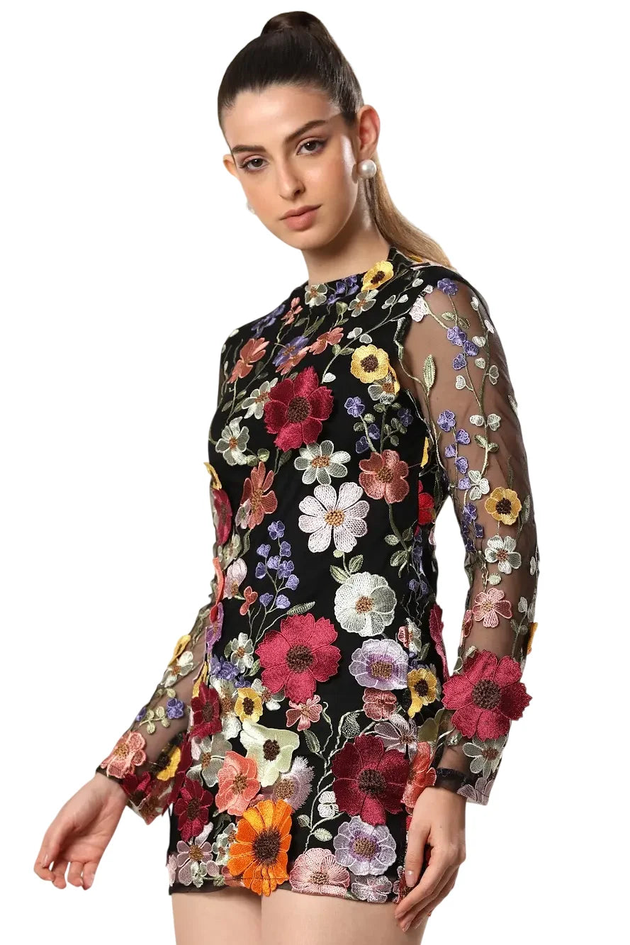 Spring Autumn Floral Dress
