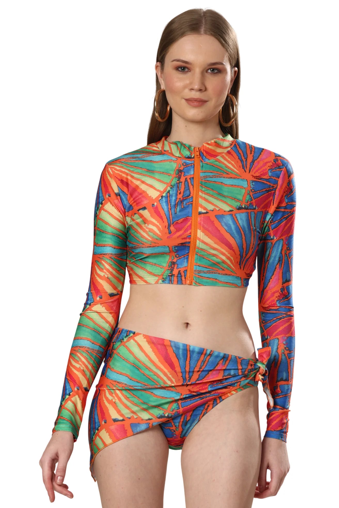 Tantalizing Tangerine Trio Bikini Set