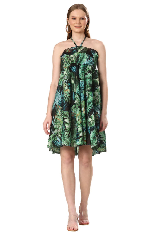 Tropical Greens Glam Dress