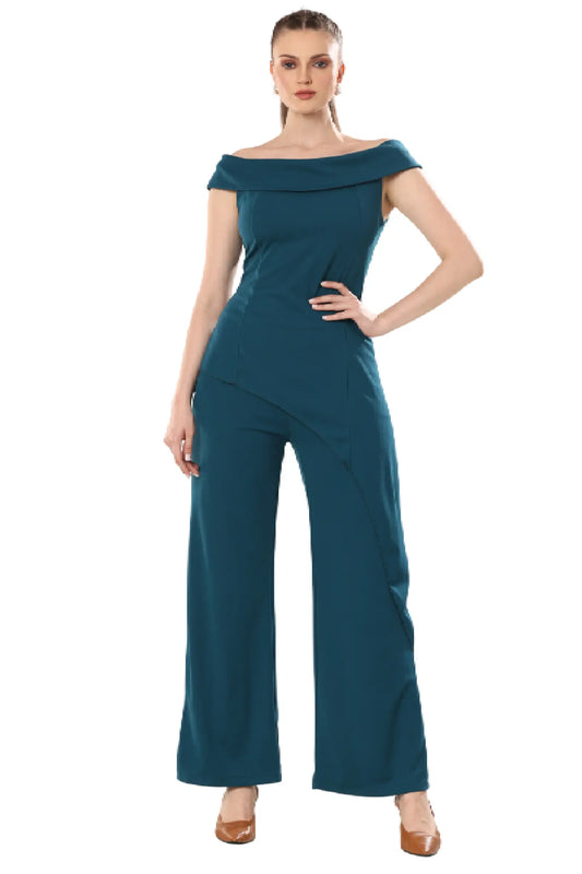 Turquoise Tranquility Bateau Chic Set Top & Pants Set