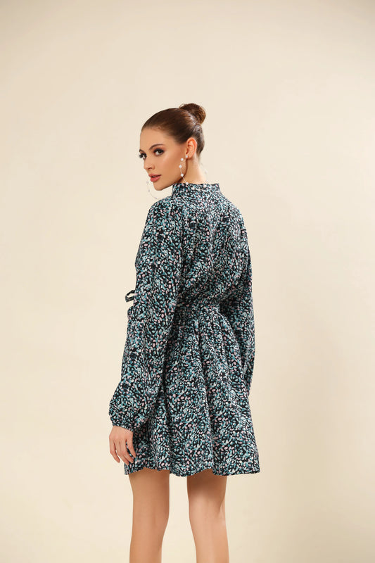 Vibrant Vogue Belted Dress