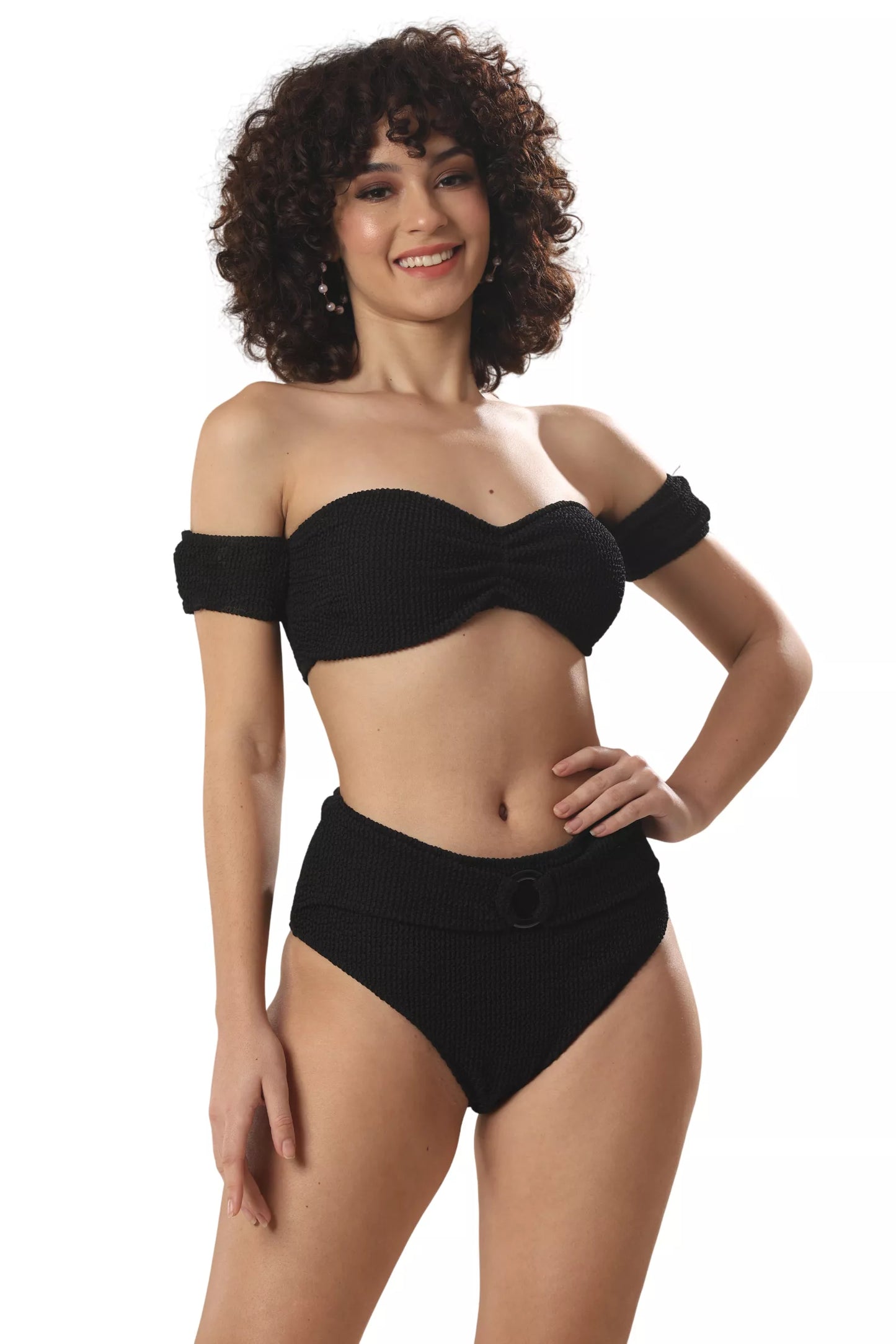 Bandeau Waves In Crinkle Delight Swim Wear