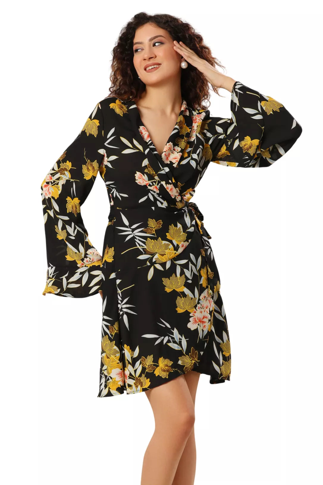 Black Petal Fusion Dress