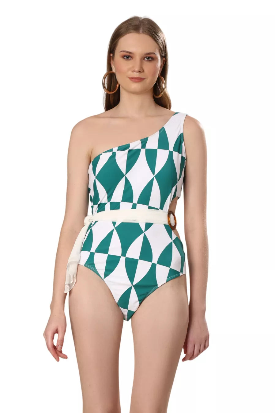 Bold Geometry Diva Elegance Swim Wear