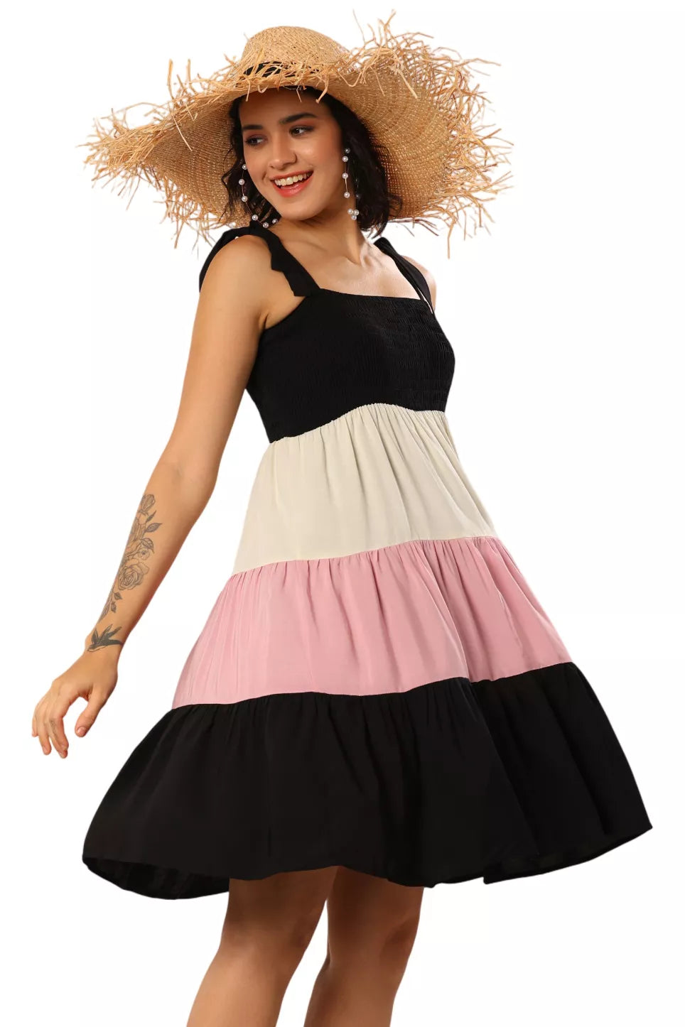 Charcoal Haze Color Block Dress