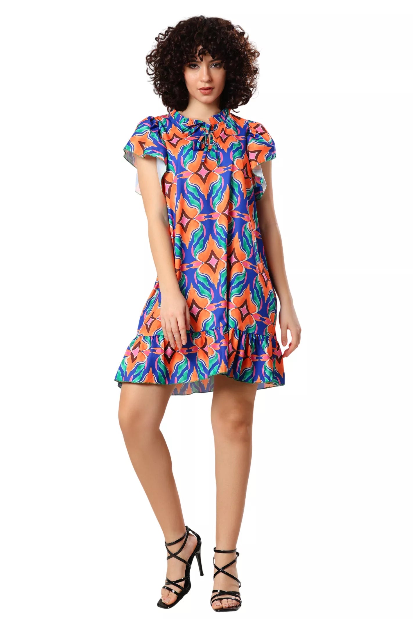 Diamond Dazzle Orange Delight Dress