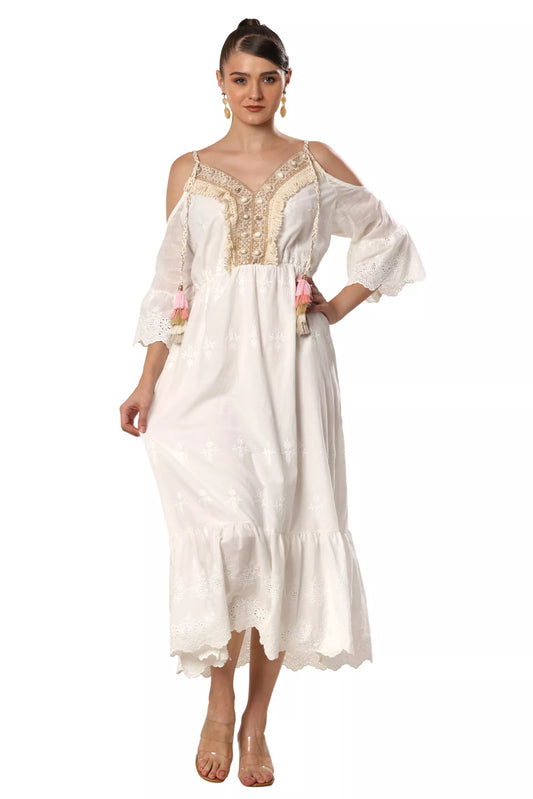 Summer Serenade Embroidery Delight Dress