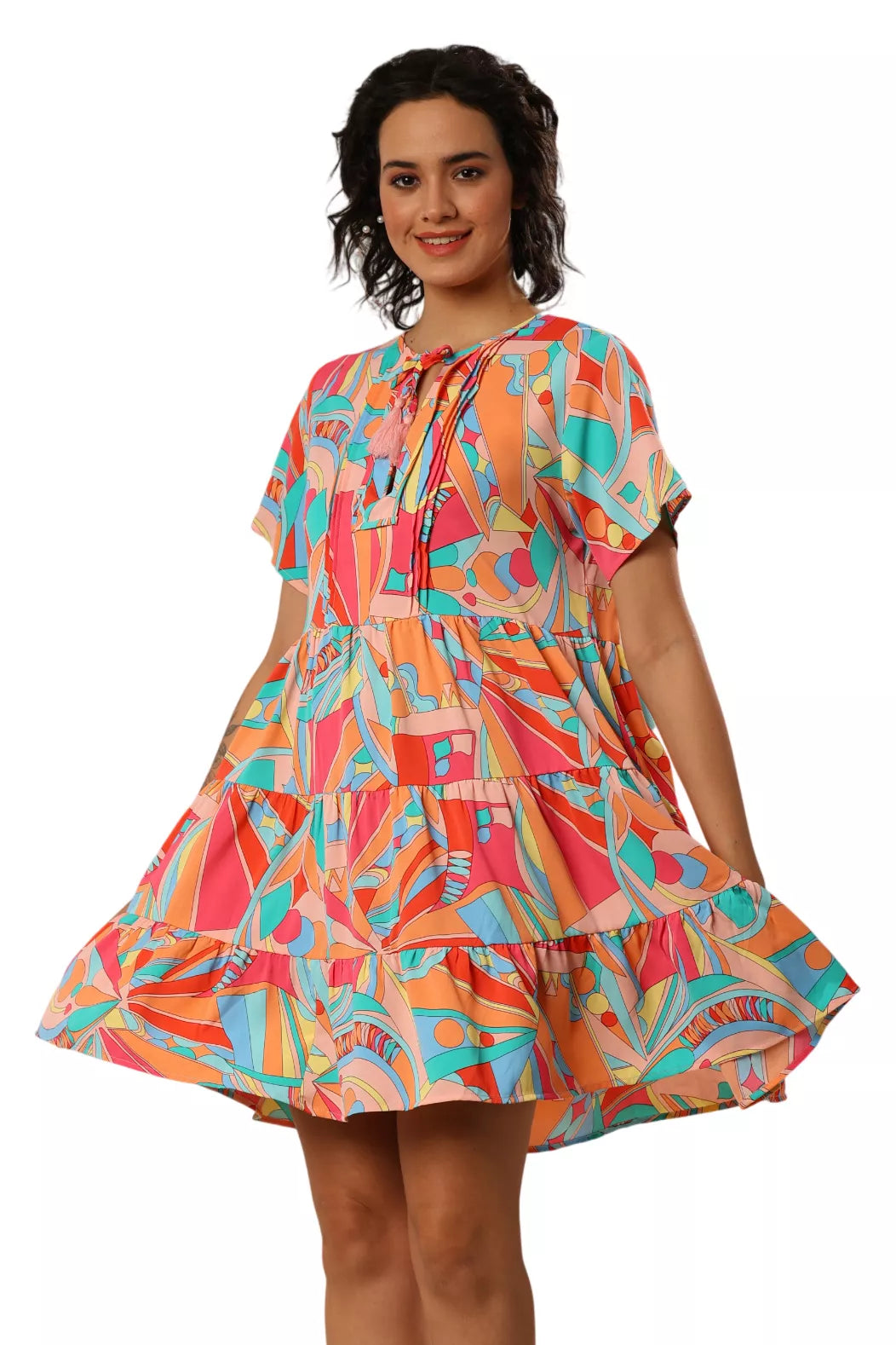 Tassel Tango Multicolor Glam Dress