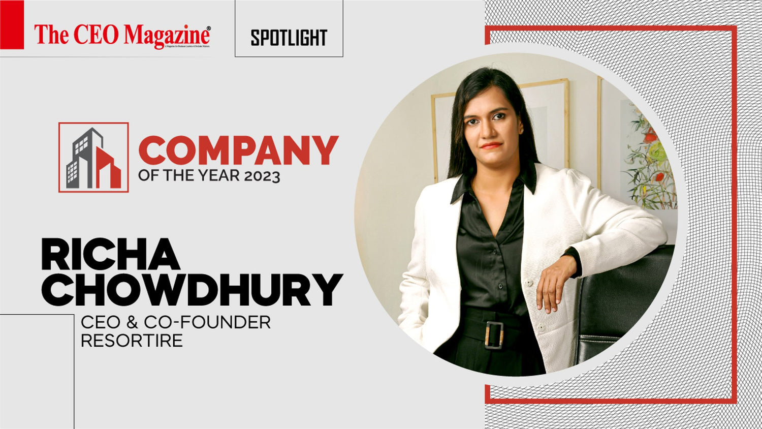 A woman in a white jacket and black shirt - Richa Chowdhury