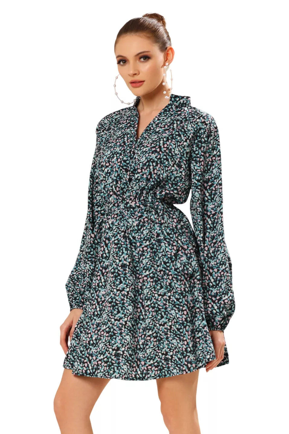 Vibrant Vogue Belted Dress