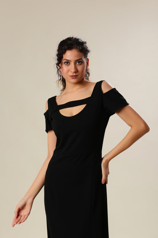 Fierce Femme Fatal Black Out Style Dress