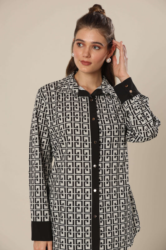 Artistic Angles Stylish Geometric Temptation Top
