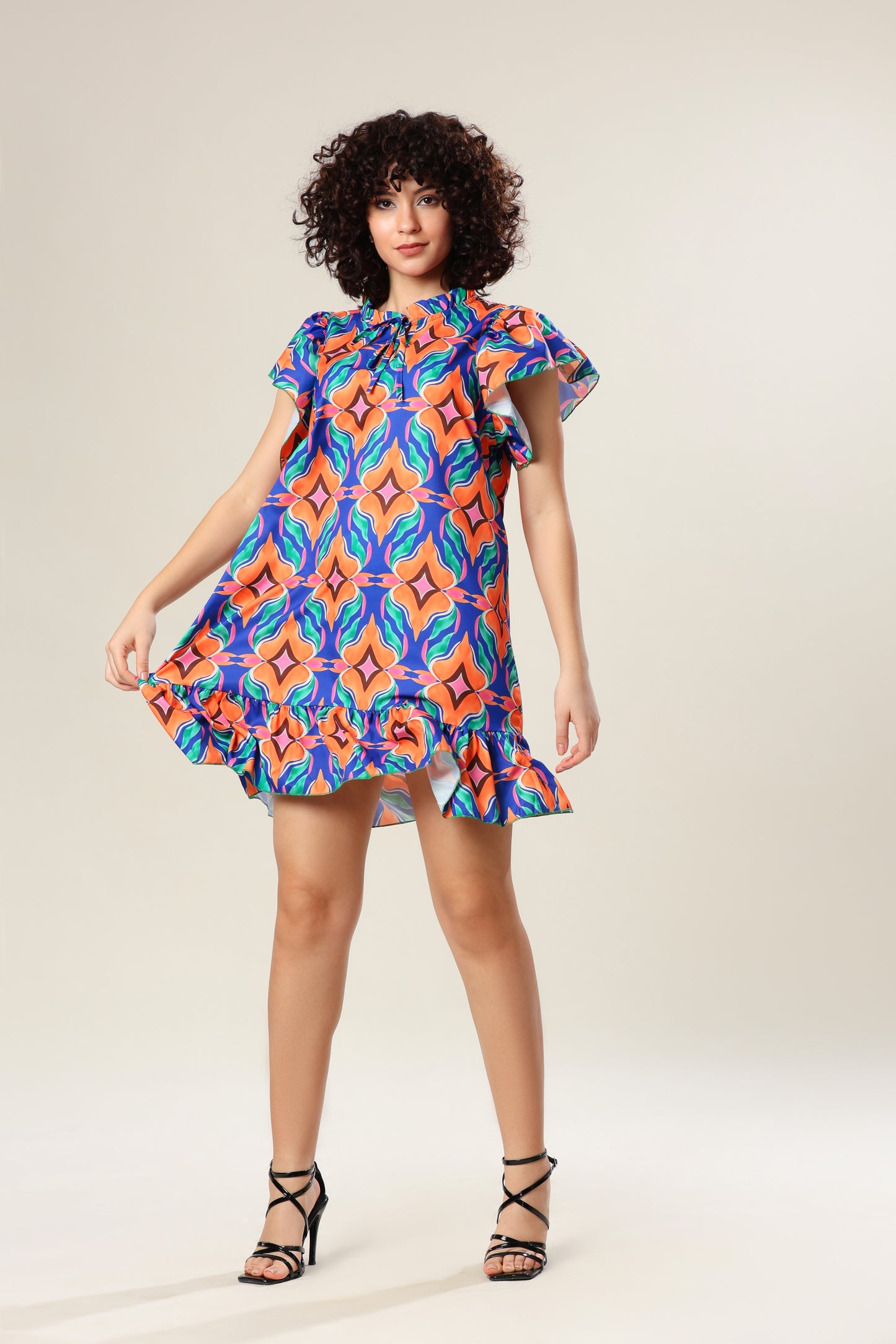 Diamond Dazzle Orange Delight Dress