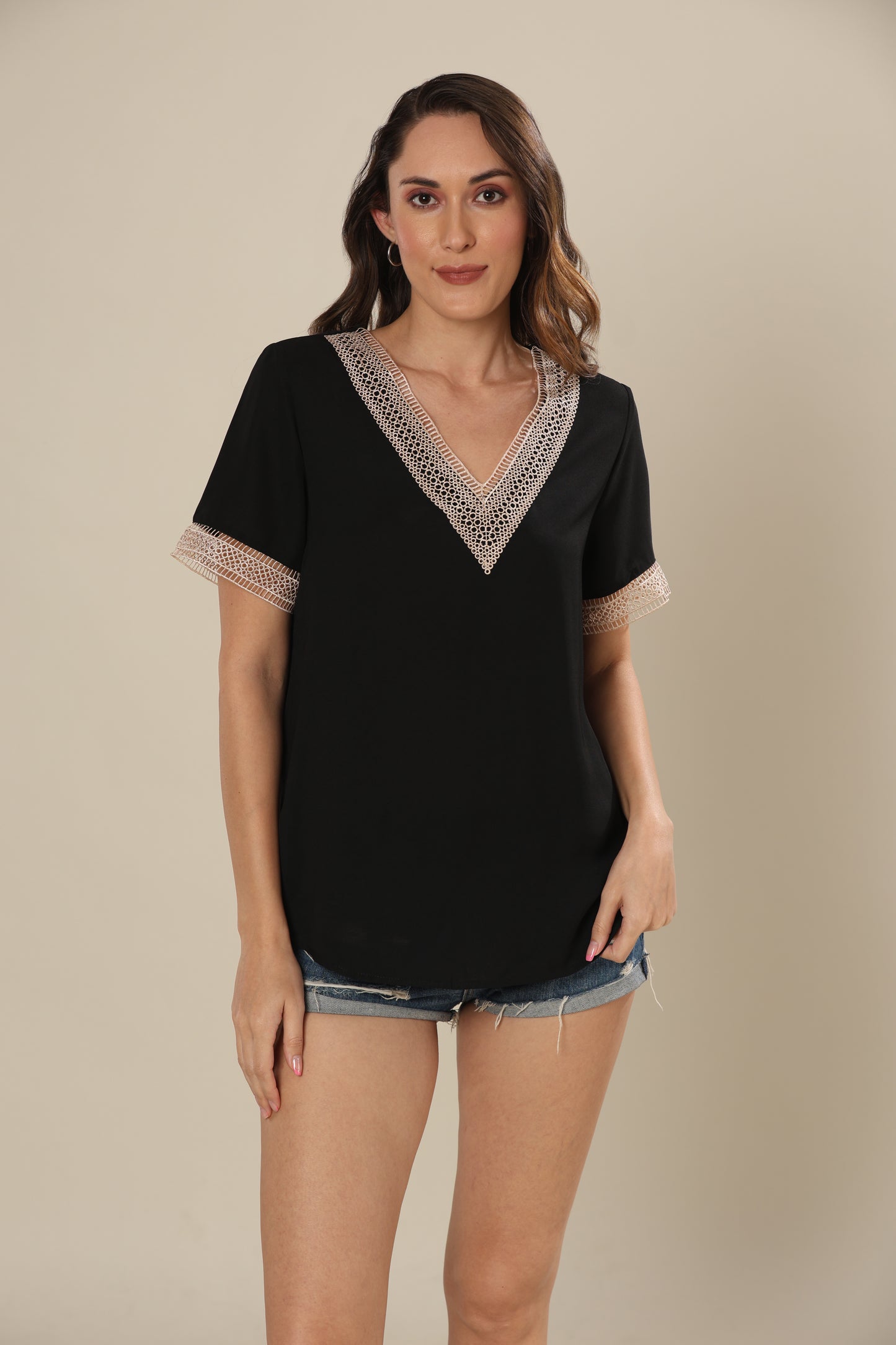 Monochrome Lace Affair Top