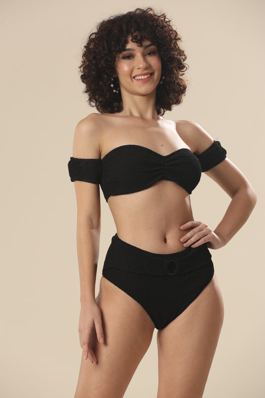 Bandeau Waves In Crinkle Delight Swim Wear