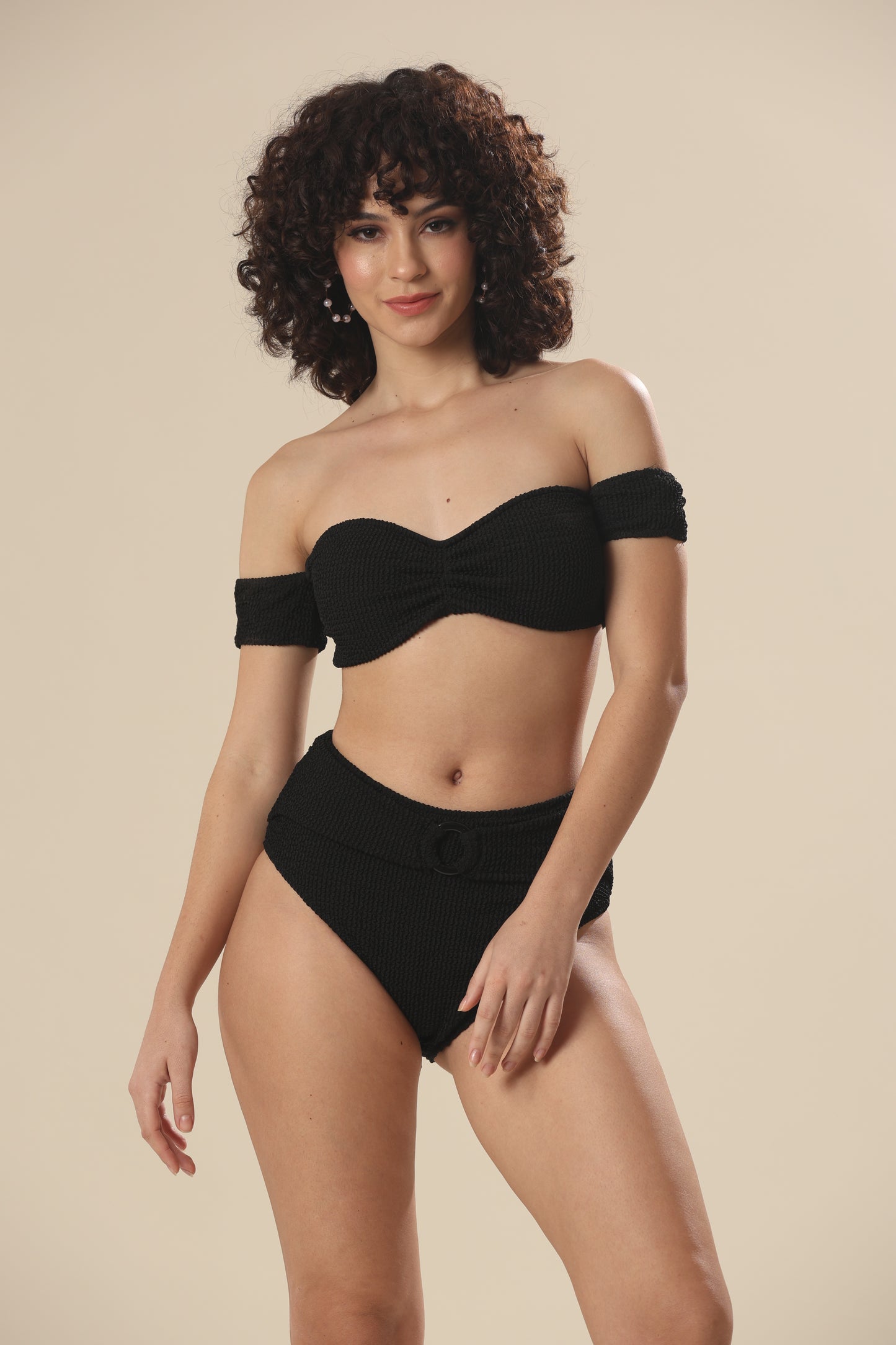 Bandeau Waves In Crinkle Delight Swim Wear