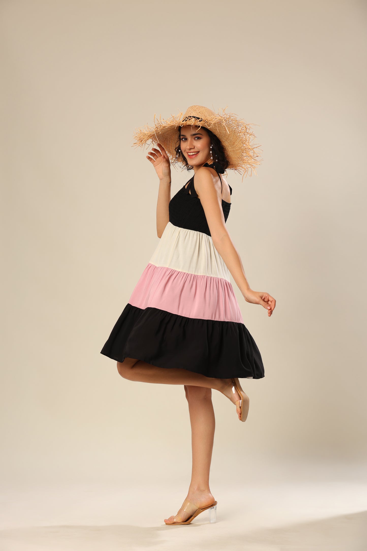 Charcoal Haze Color Block Dress