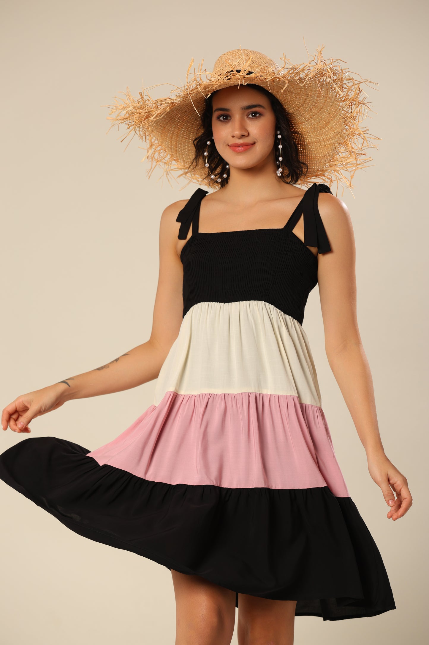 Charcoal Haze Color Block Dress