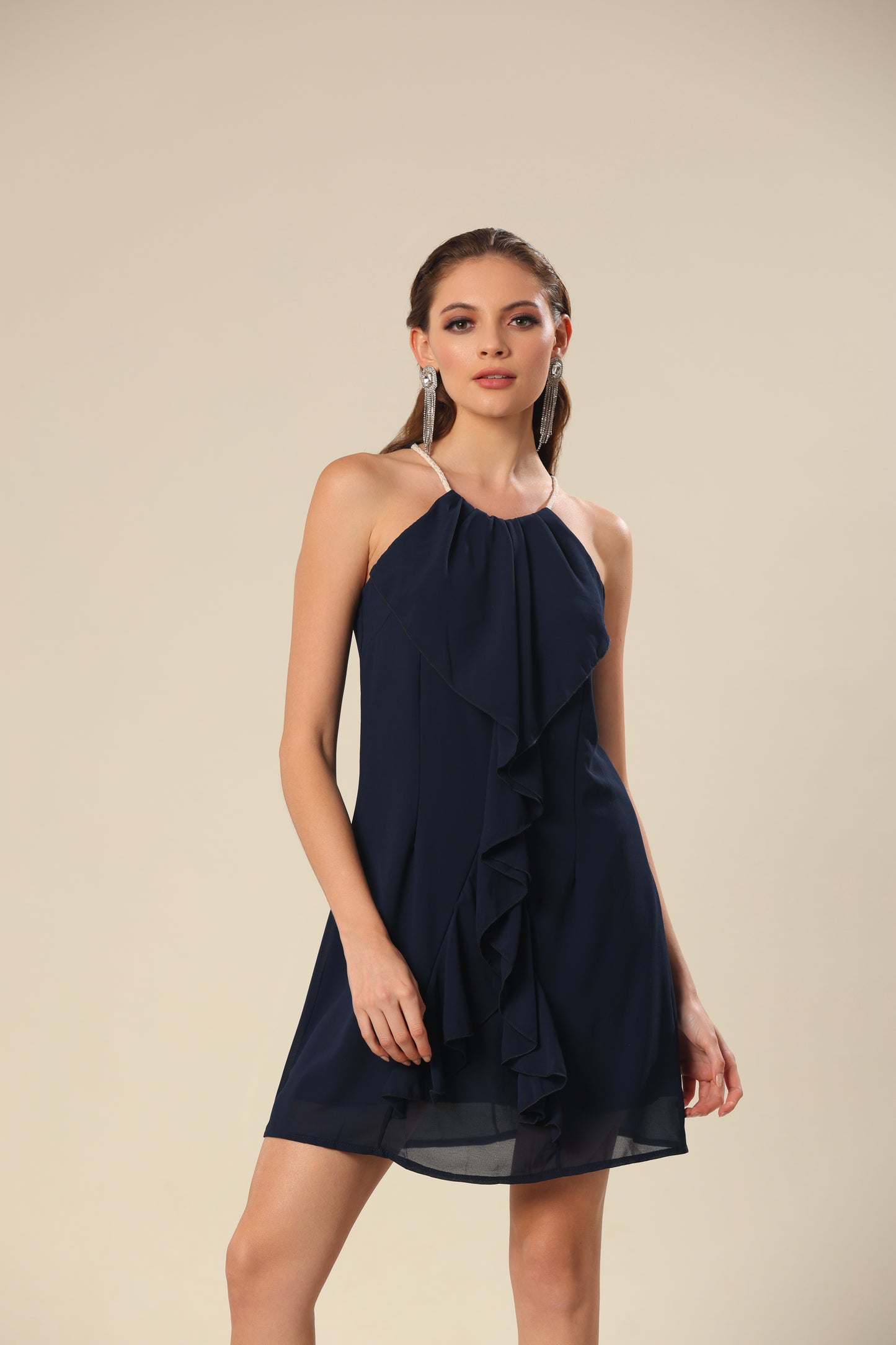 Ruffle Radiance Shoulder Affair Dress