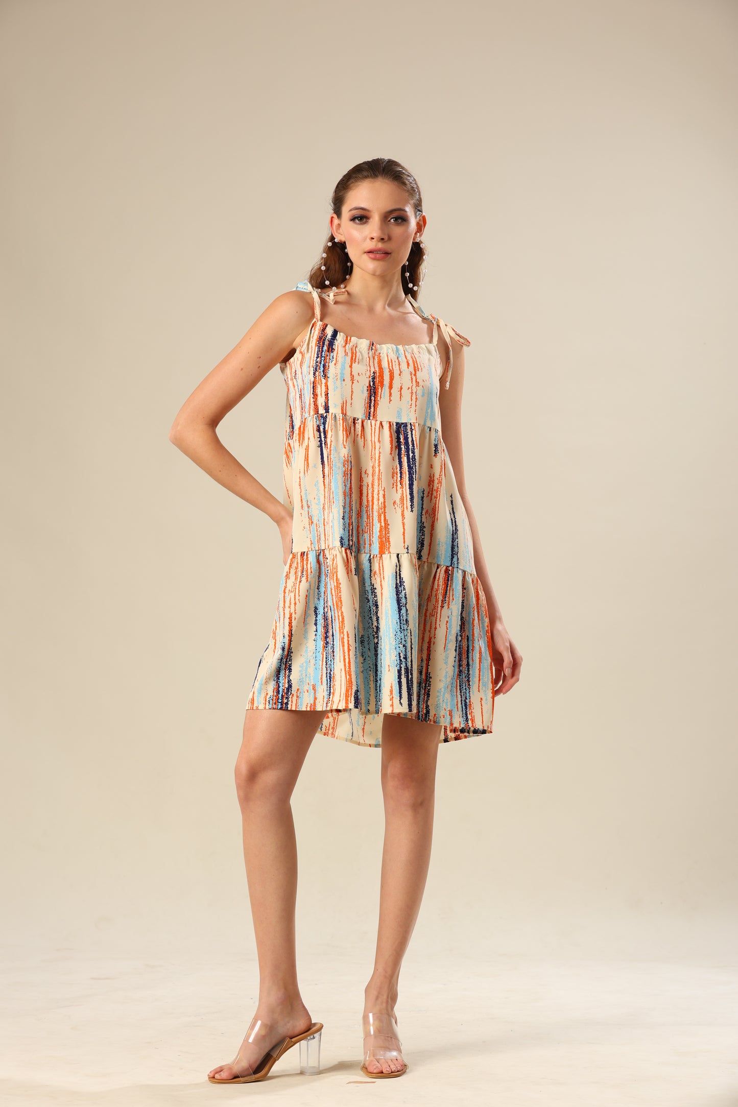 Color Bust Spaghetti Shift Delight Dress