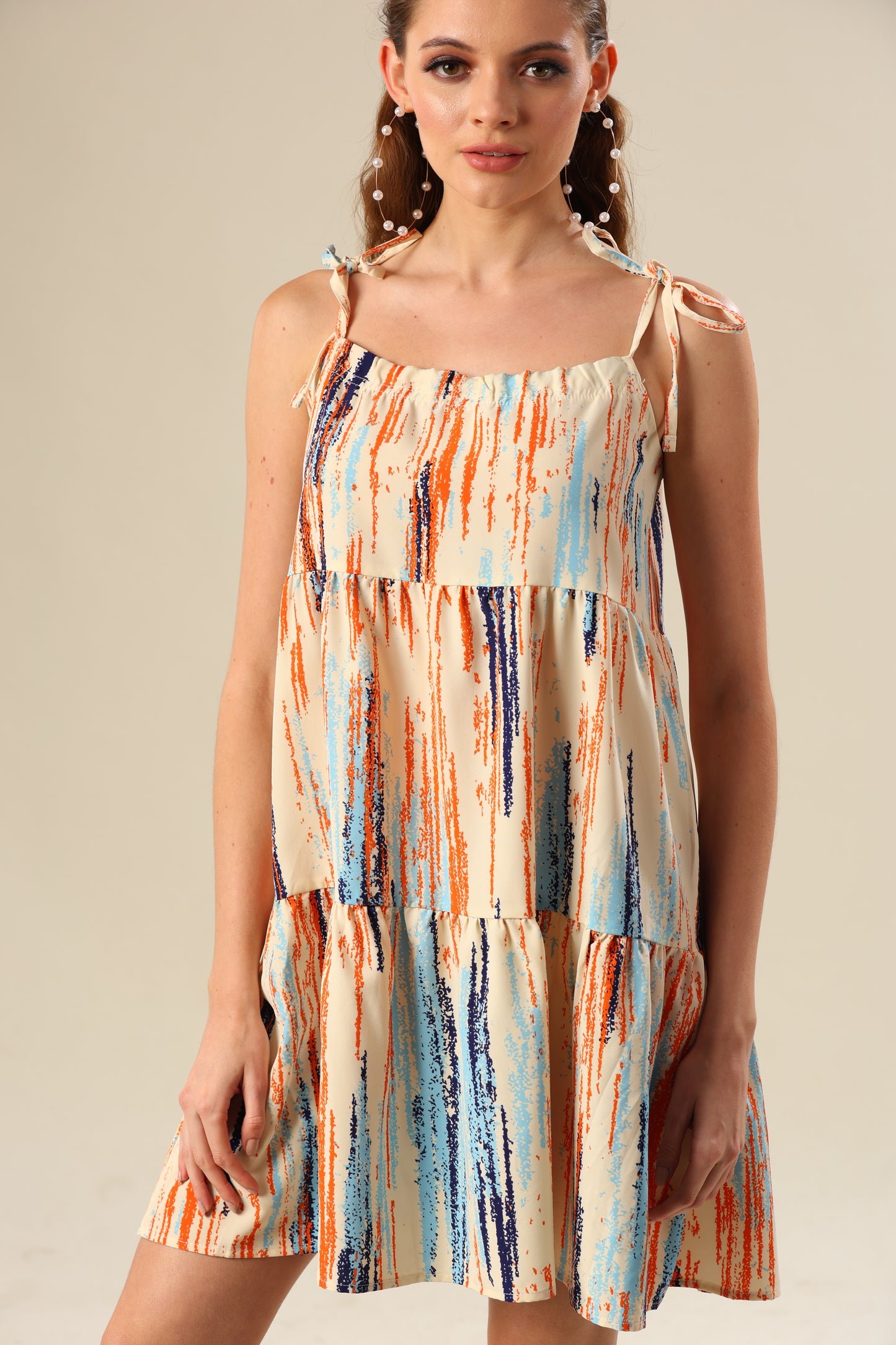 Color Bust Spaghetti Shift Delight Dress