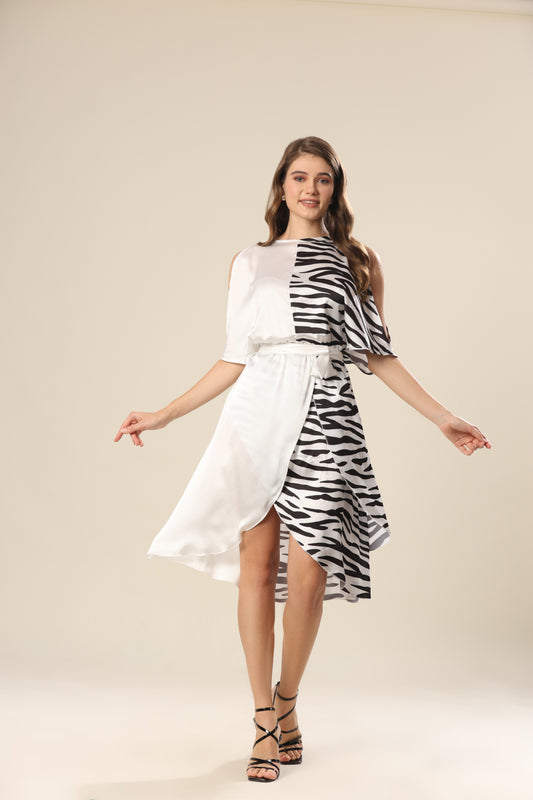 Satin Safari Fusion Dress - Resort Wear