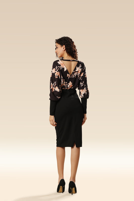 Bouquet Bloom Fitted Glam Dress