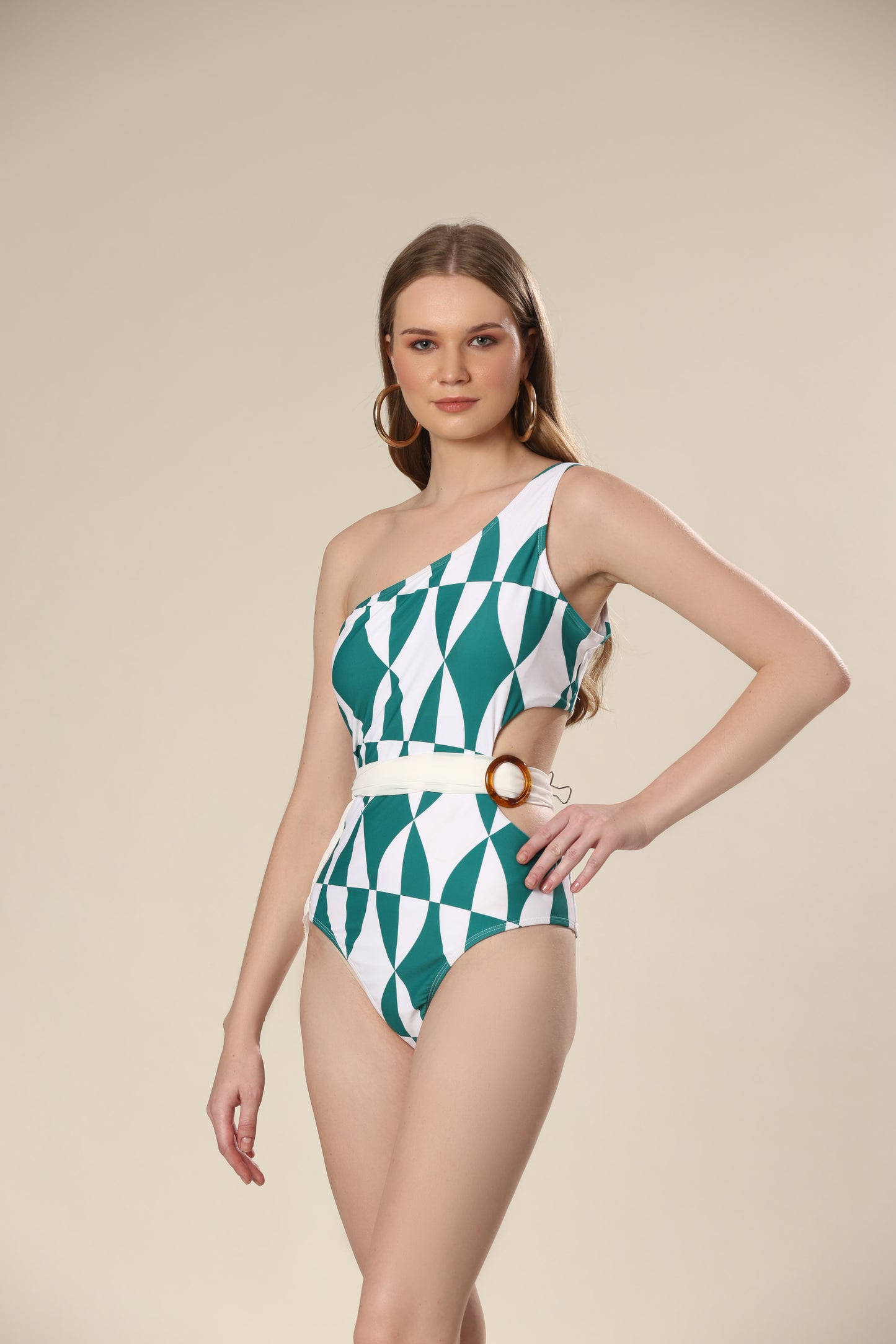 Bold Geometry Diva Elegance Swim Wear