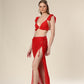 Cherry Crested Bikini trio Set