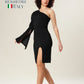 Black Swan Slit Chic Dress