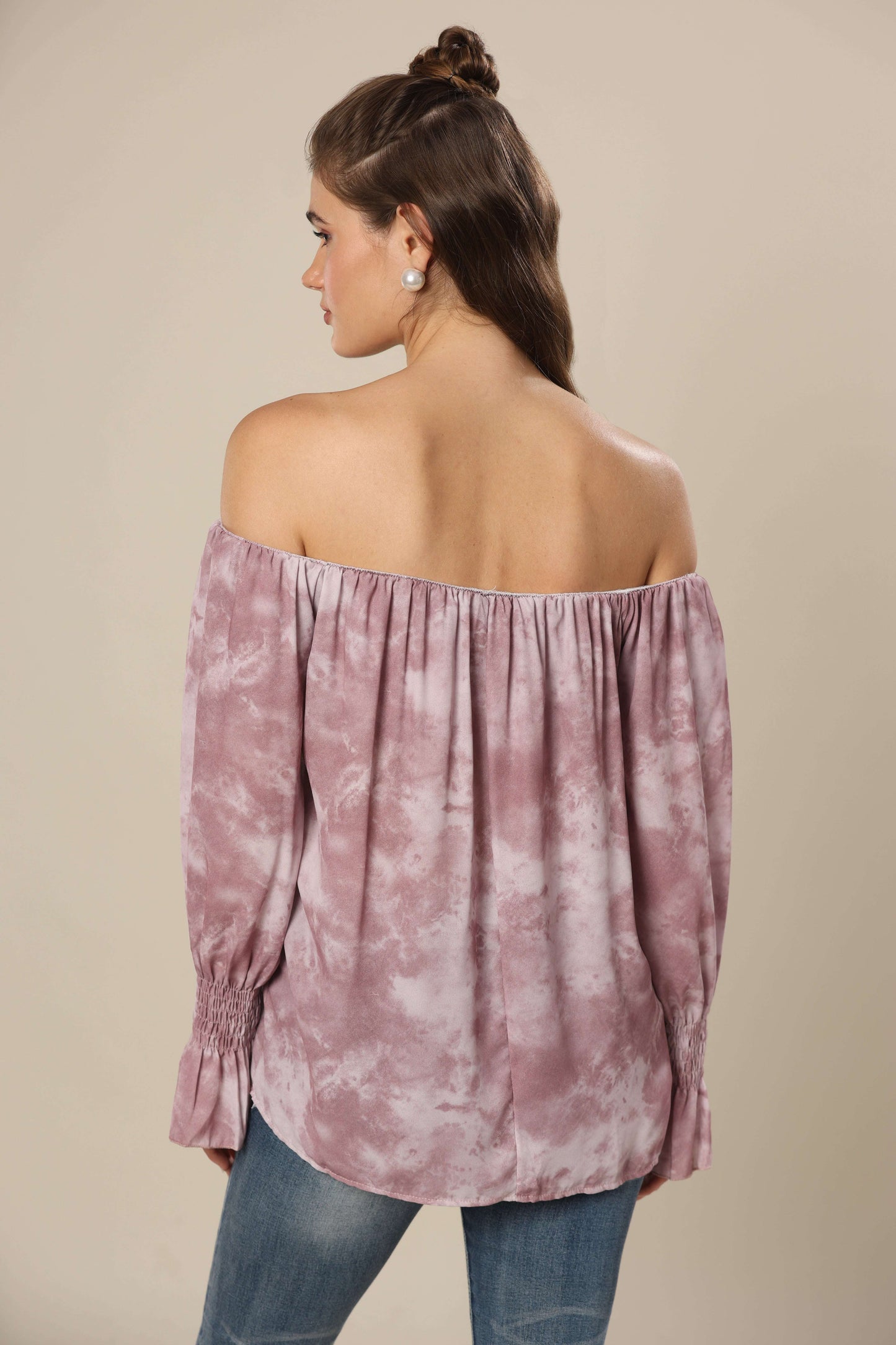 Bateau Bloom Decorative Ruffle Glam Top