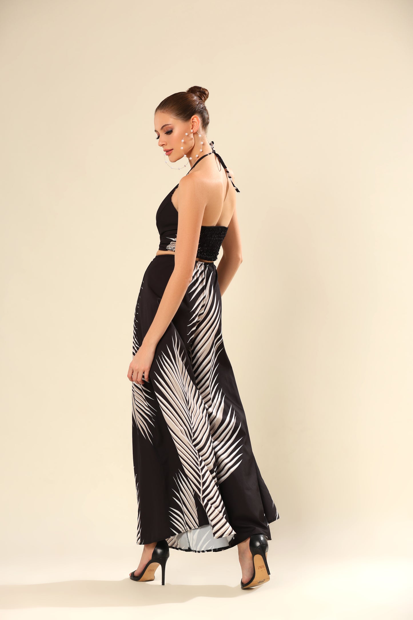 Palm Leaf Urban Elegance Jump Suit